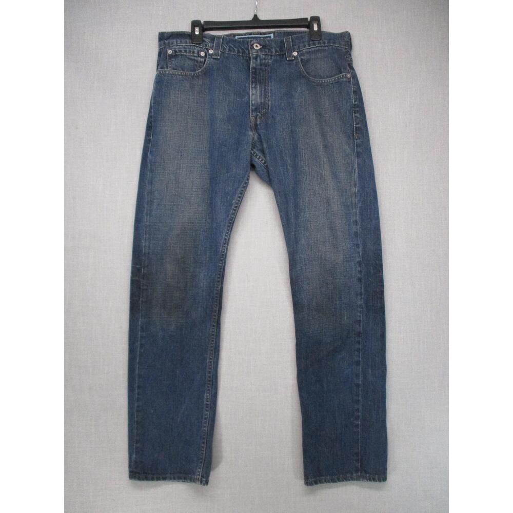 Levis Blue Classic Everyday Essential Straight Fit Jeans Mens Size 36 x 30
